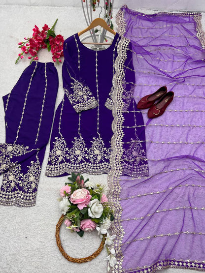 Designer Suit with Pant and Dupatta From Ritz Array