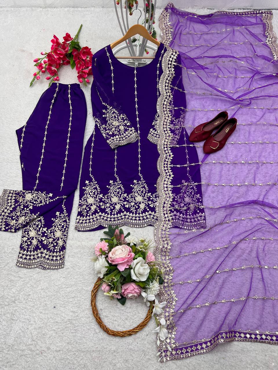 Designer Suit with Pant and Dupatta From Ritz Array