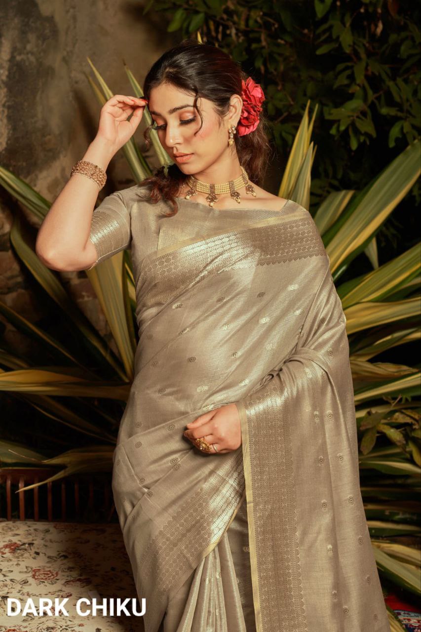 Timeless Elegance: Maheshwari Tissue Silk Weaving Saree